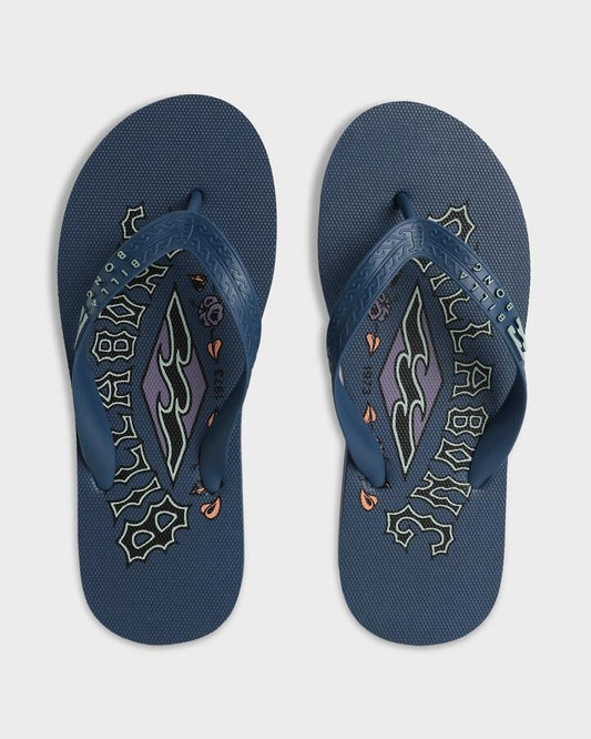 Image of Sandals. Productname: billabong - Mens Tides 2.0 Print Thongs - Horizon Blue/Horizon Blue/Blak - in Horizon Blue/Horizon Blue/Blak colour by brand - billabong