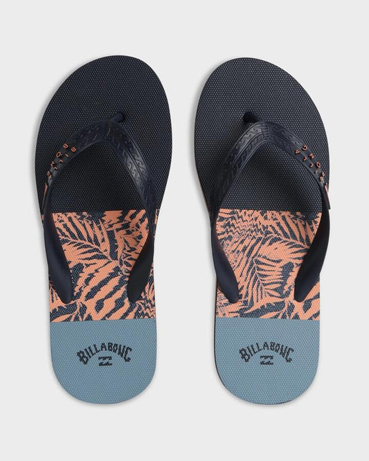 Image of Sandals. Product name - Billabong Mens Tides 2.0 Print Thongs Vector Navy/Energy Red/Leisure in Vector Navy/Energy Red/Leisure colour by brand - Billabong