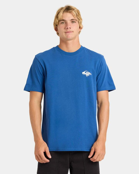 Image of T-Shirts. Productname: quiksilver Mens Thorn Logo T-Shirt Monaco Blue - in Monaco Blue colour by brand - Quiksilver