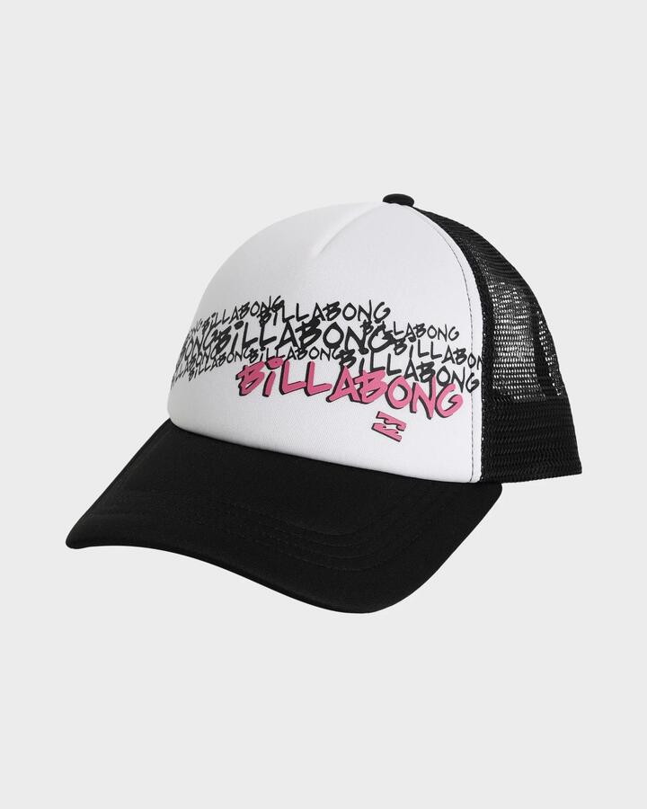 Image of Hats. Product name - Billabong Girls 8-16 Say My Name Adjustable Snapback Cap Black in Black colour by brand - Billabong