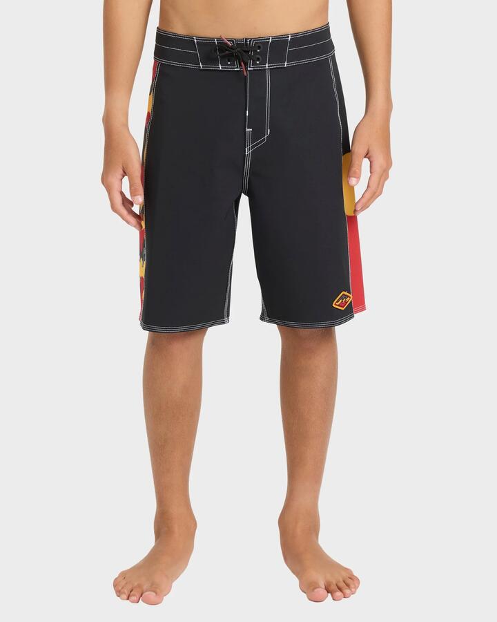 Image of Swimwear. Product name - Billabong Boys 8-16 Otis Dbah Performance 17" Boardshorts Black in Black colour by brand - Billabong