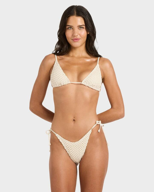 Image of Swimwear. Product name - Billabong Womens Twisted Tides Skimpy Bikini Bottom White Cap in White Cap colour by brand - Billabong