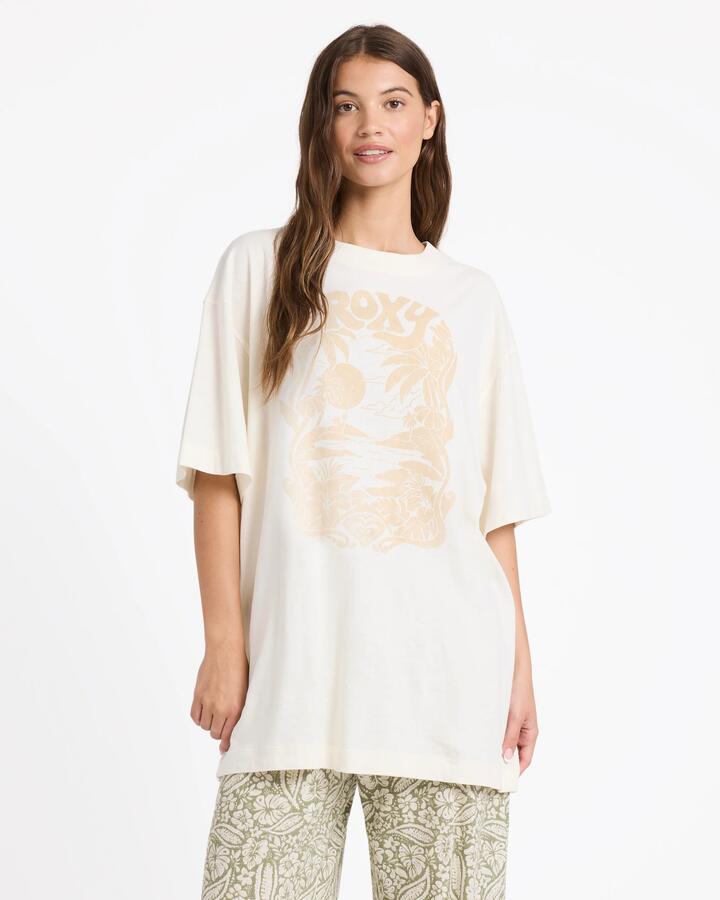 Image of T-Shirts. Product name - Roxy Womens Breezy Bay T-Shirt Bone in Bone colour by brand - Roxy