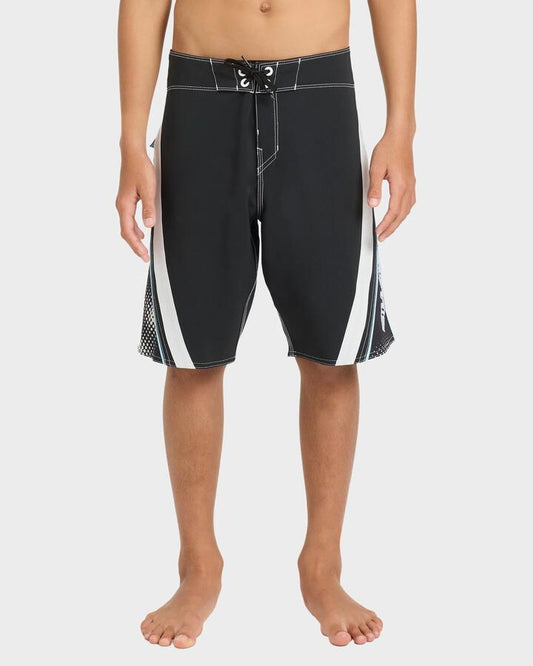 Image of Swimwear. Product name - Billabong Boys 8-16 Fluid 2K 18" Boardshorts Black in Black colour by brand - Billabong
