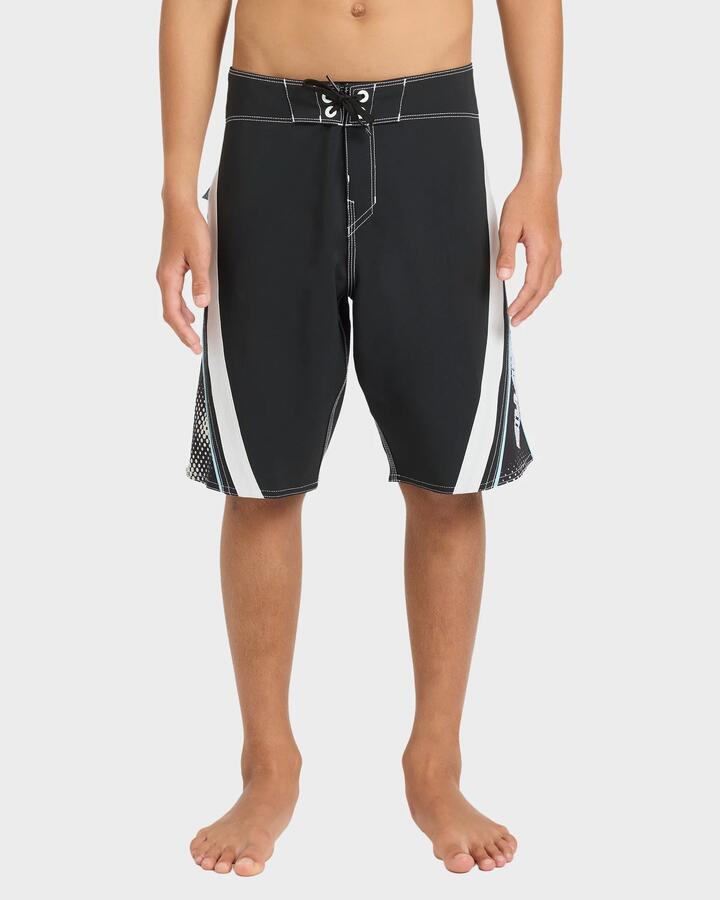 Image of Swimwear. Product name - Billabong Boys 8-16 Fluid 2K 18" Boardshorts Black - in Black colour by brand - Billabong