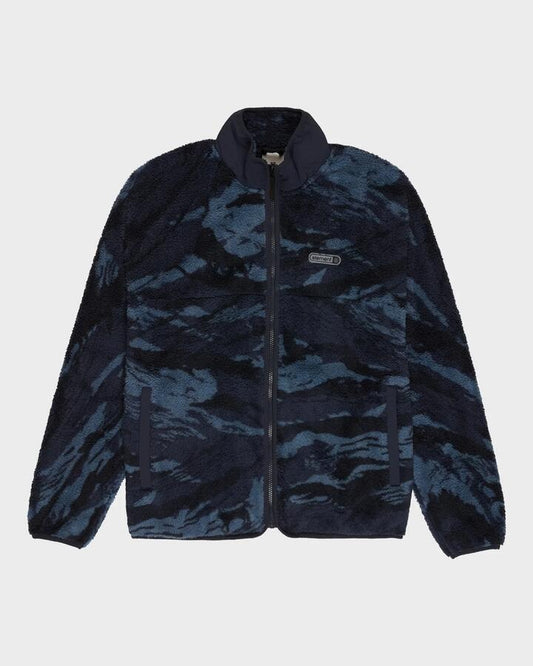 Image of a model wearing Outerwear. Productname: element Mens Classic Sherpa Fleece Jacket Spirit Camo Blue - in Spirit Camo Blue colour by brand - Element