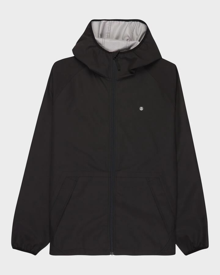 Image of a model wearing Outerwear. Productname: element Mens Alder 2.0 Trave Shell Jacket Flint Black - in Flint Black colour by brand - Element