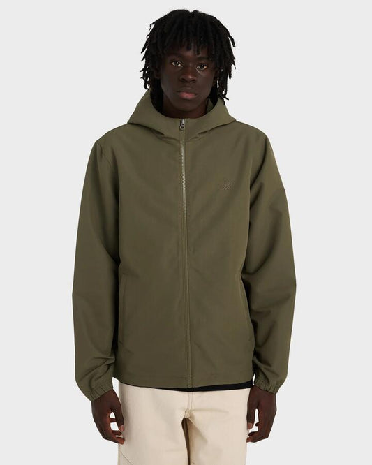 Image of a model wearing Outerwear. Productname: element Mens Alder Shell Jacket Kalamata - in Kalamata colour by brand - Element