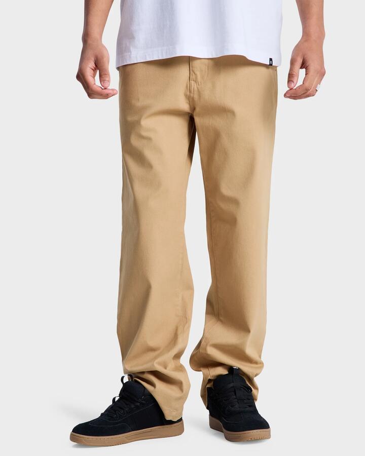 Image of Shoes. Product name - DC Shoes Mens Worker Relax Chino Pants Incense in Incense colour by brand - DC Shoes