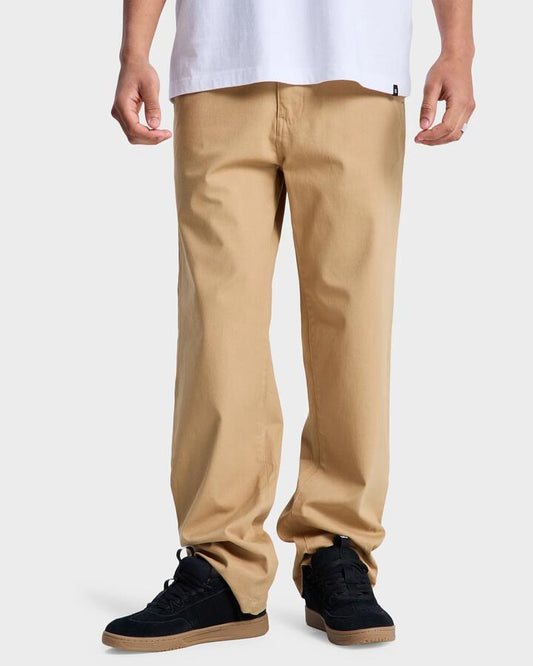 Image of Shoes. Product name - DC Shoes Mens Worker Relax Chino Pants Incense in Incense colour by brand - DC Shoes