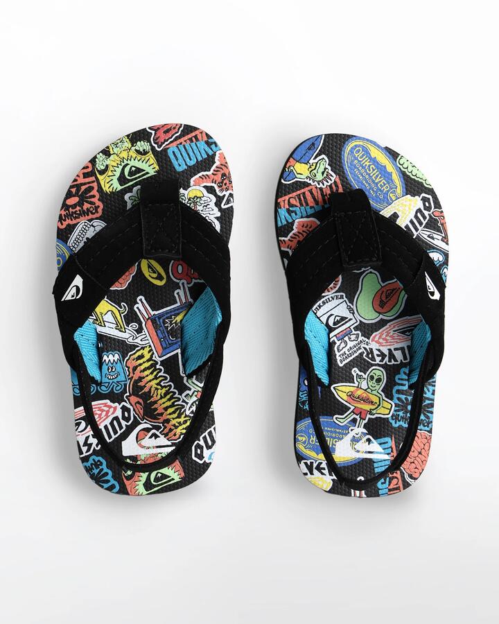 Image of Sandals. Productname: quiksilver Toddlers Montaca Layback Thongs Bright Multi - in Bright Multi colour by brand - Quiksilver