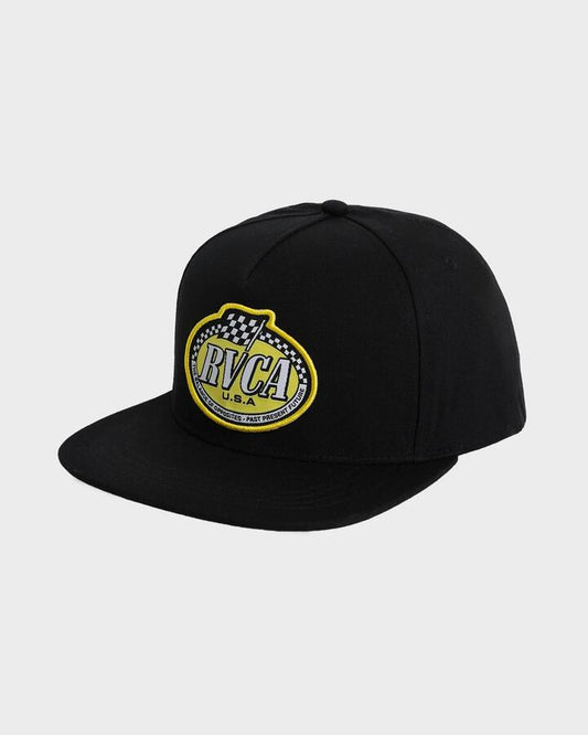 Image of Hats. Productname: rvca Mens Speed Check Snapback Cap Black - in Black colour by brand - Rvca