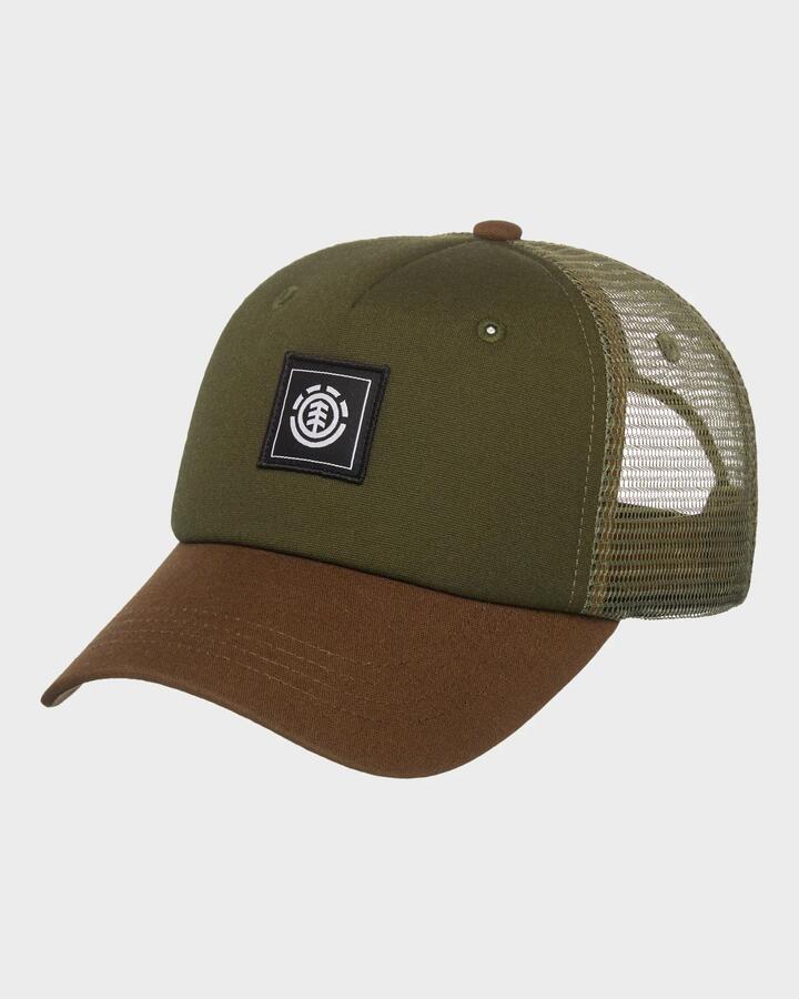 Image of Hats. Productname: element Mens Icon Mesh Trucker Cap Aluminum - in Aluminum colour by brand - Element