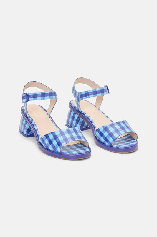 Image of Heels. Productname: Picnic Club Heel Blue in Blue colour by brand - Gorman