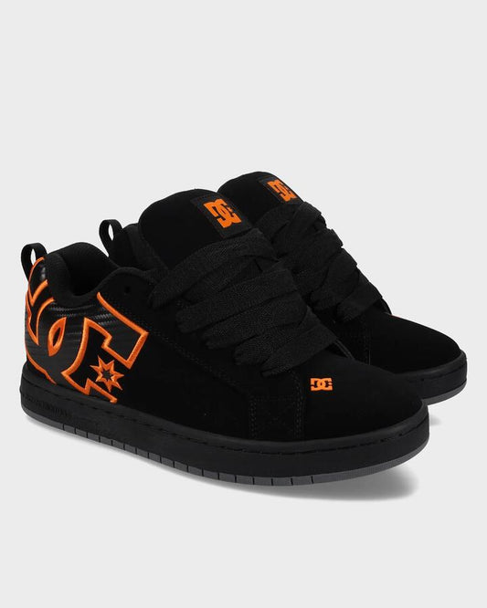 Image of Shoes. Productname: DC Shoes Mens Court Graffik Skate Shoes Black/Orange - in Black/Orange colour by brand - DC Shoes