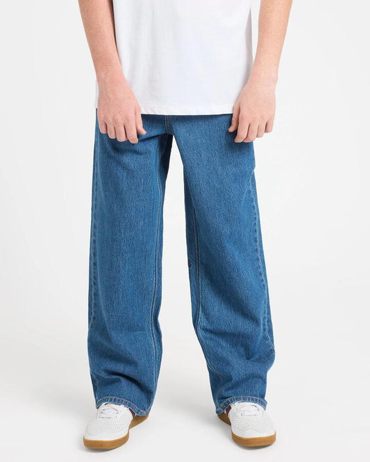 Image of Jeans. Product name - Volcom Boys 8-16 Billow Ii Denim Jeans Bold Blue in Bold Blue colour by brand - Volcom