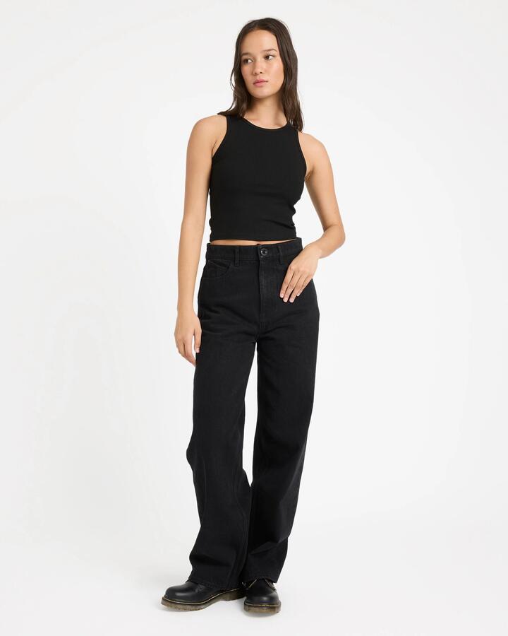 Image of Jeans. Productname: volcom - Womens Weellow Ii Denim Jeans - Black - in Black colour by brand - volcom