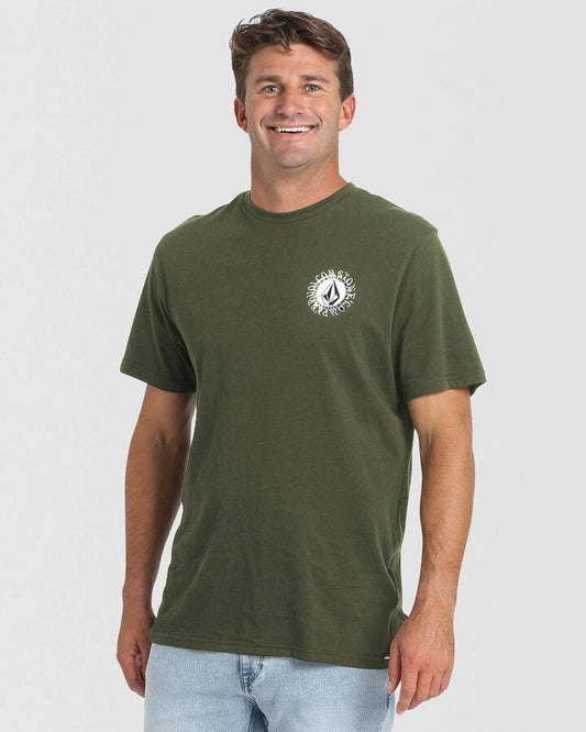 Image of T-Shirts. Productname: Volcom Mens Sunstone T-Shirt Military - in Military colour by brand - Volcom