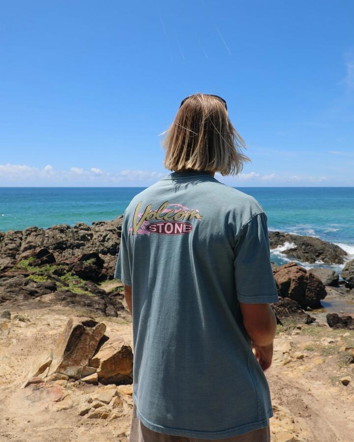 Image of T-Shirts. Product name - Volcom Mens Zorch T-Shirt Tradewinds in Tradewinds colour by brand - Volcom