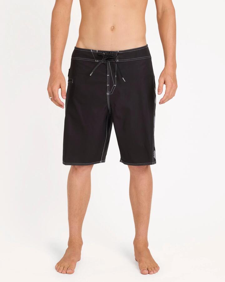 Image of Swimwear. Product name - Volcom Mens Reaper Mod 21" Boardshorts Black in Black colour by brand - Volcom