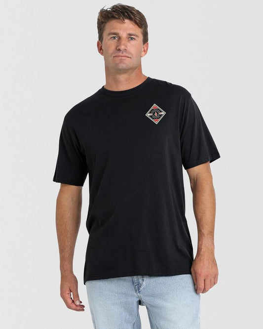 Image of T-Shirts. Productname: Volcom Mens Aus Square Peg T-Shirt Black - in Black colour by brand - Volcom