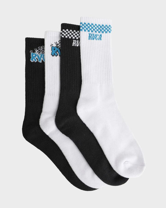 Image of Socks. Productname: rvca Mens Rvca Seasonal Crew Socks Multi - in Multi colour by brand - Rvca