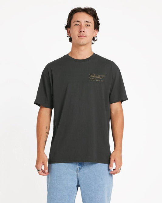 Image of T-Shirts. Product name - Volcom Mens Highbird T-Shirt Asphalt Black in Asphalt Black colour by brand - Volcom