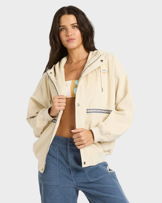 Image of Coats & Jackets. Productname: billabong Womens Set The Tone Jacket White Cap - in White Cap colour by brand - Billabong