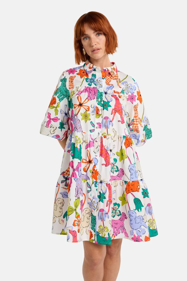 Image of Dresses. Product name - So Fetch Print Shirt Dress in Print colour by brand - Gorman
