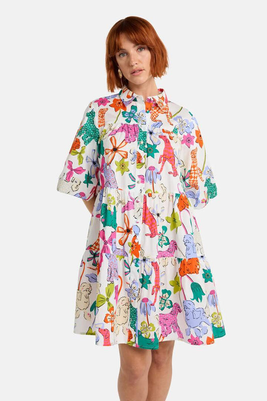 Image of Dresses. Product name - So Fetch Print Shirt Dress in Print colour by brand - Gorman