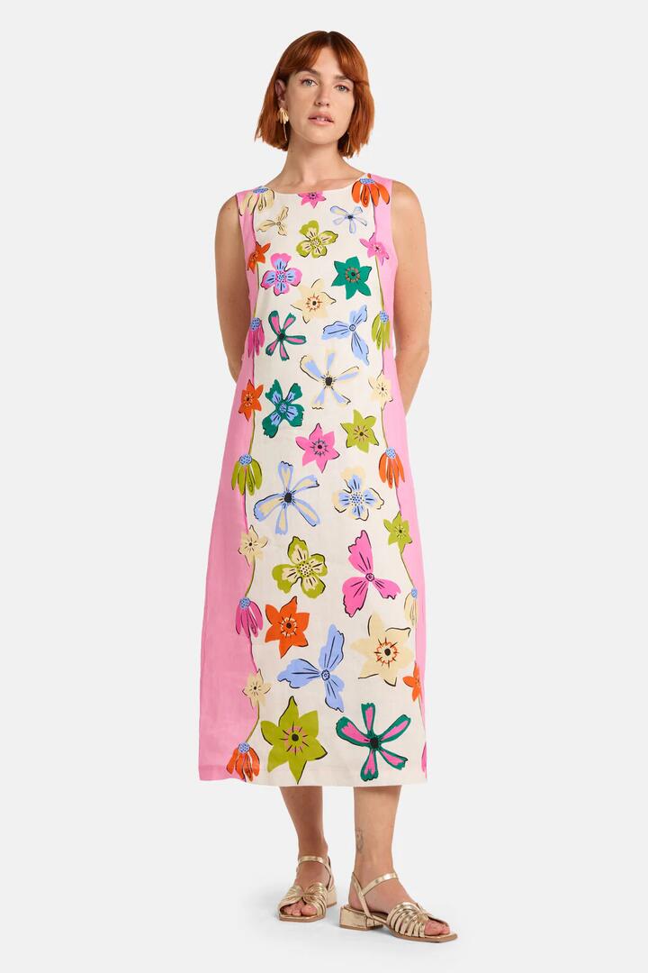 Image of Dresses. Product name - Daisy Chain Print Long Dress in Print colour by brand - Gorman