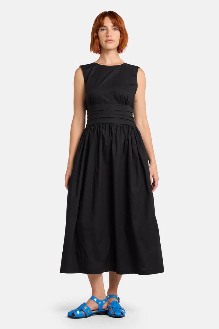 Image of Dresses. Productname: Felicia OrganicCottonMidiDress in Black colour by brand - Gorman