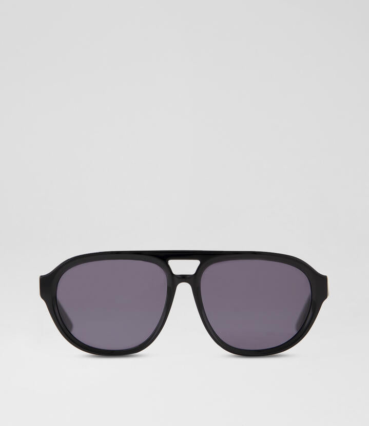 Image of Sunglasses. Productname: Lou Black Smoke Acetate Sunglasses in Black-Smoke colour by brand - MOLLINI