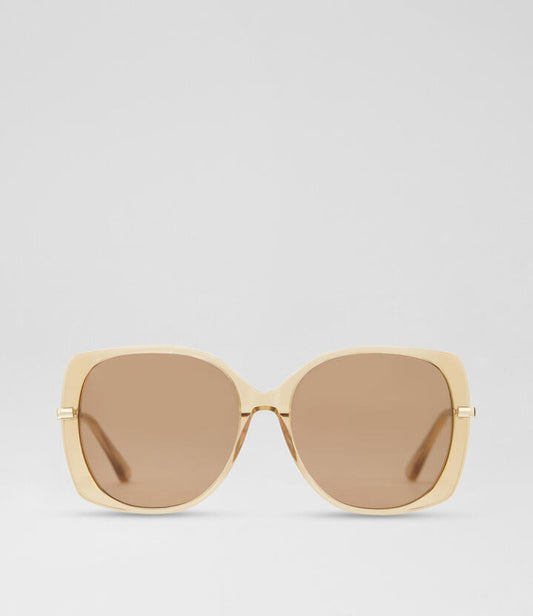 Image of Sunglasses. Productname: Bea Light Brown Acetate Sunglasses in Light Brown-Brown colour by brand - MOLLINI