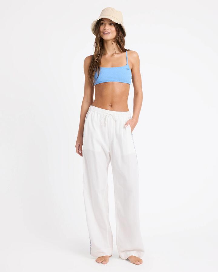 Image of a model wearing Pants. Productname: roxy - Womens Waves Pants - Bone - in Bone colour by brand - roxy
