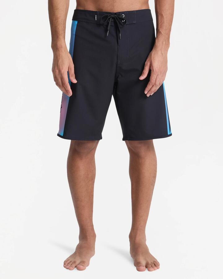 Image of Swimwear. Product name - Quiksilver Mens Surfsilk Scallop 18" Boardshorts Black Sundown in Black Sundown colour by brand - Quiksilver