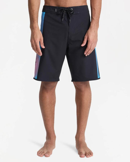 Image of Swimwear. Product name - Quiksilver Mens Surfsilk Scallop 18" Boardshorts Black Sundown in Black Sundown colour by brand - Quiksilver
