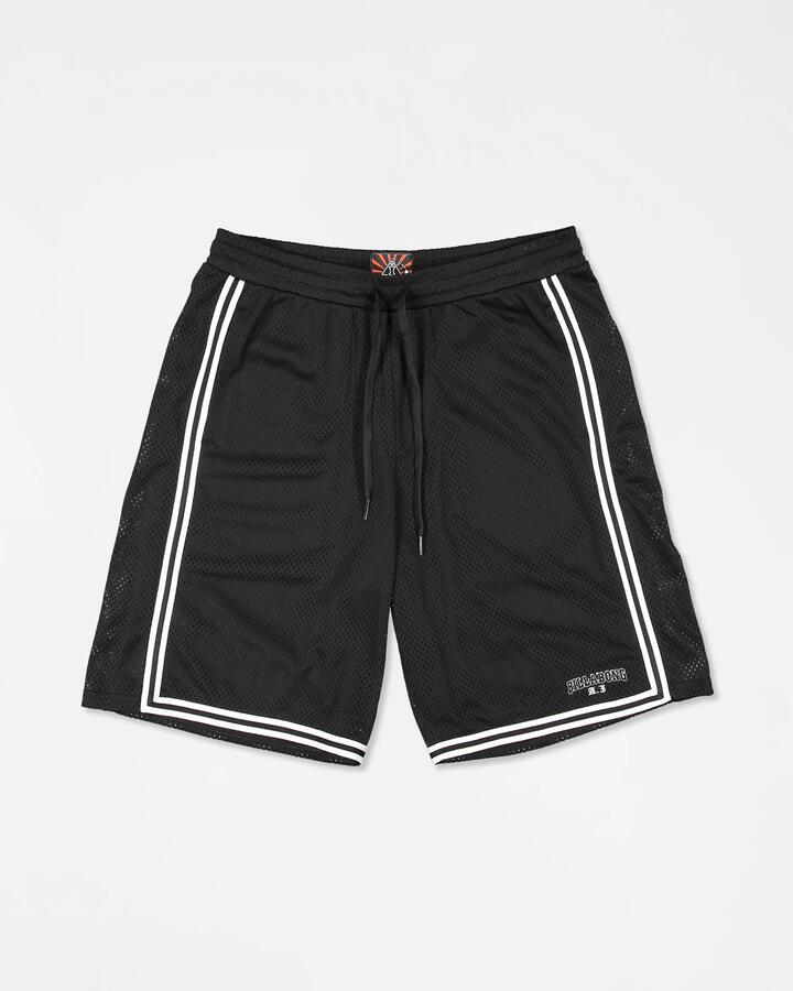 Image of a model wearing Shorts. Product name - Billabong Mens A.I Mesh Walkshorts Black in Black colour by brand - Billabong