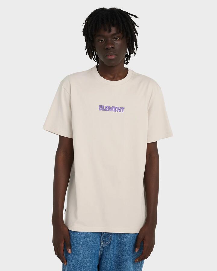 Image of T-Shirts. Product name - Element Mens Swamps T-Shirt Oat Milk in Oat Milk colour by brand - Element