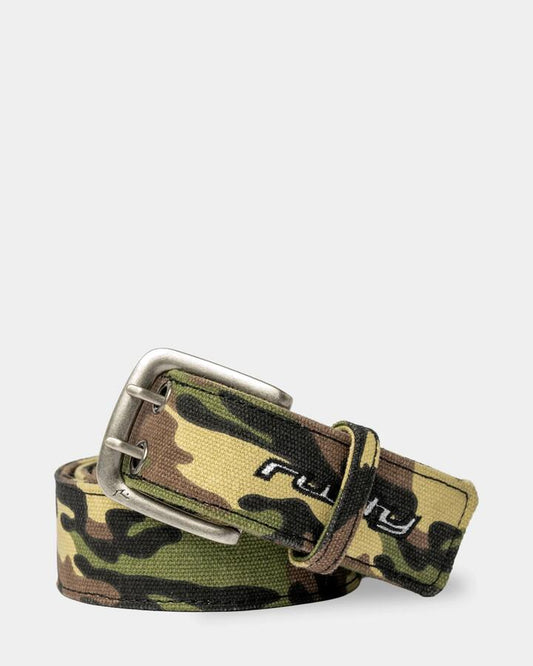 Image of Accessories. Productname: rusty - Mens Raid Camo Canvas Belt - Camo - in Camo colour by brand - rusty