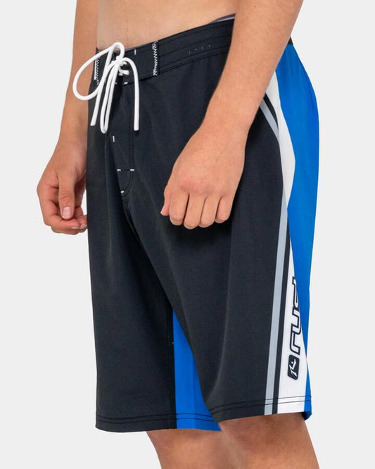 Image of Swimwear. Product name - Rusty Mens Shifter 22" Boardshorts Black in Black colour by brand - Rusty