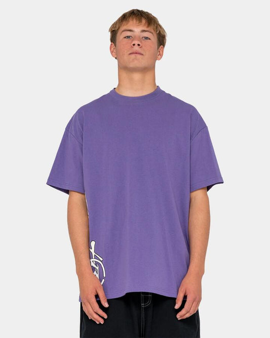 Image of T-Shirts. Productname: rusty Mens Spraya T-Shirt Purple Ash - in Purple Ash colour by brand - Rusty