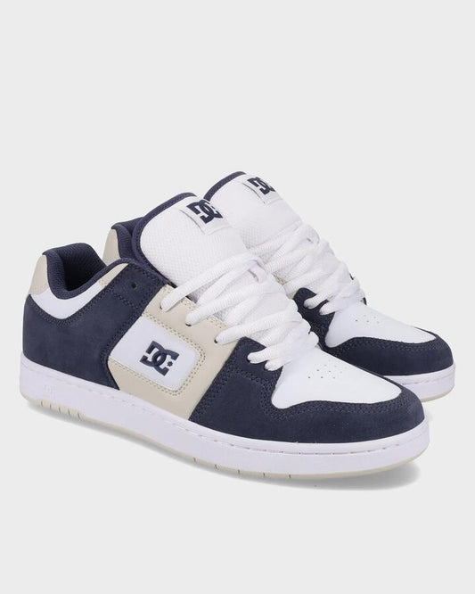 Image of Shoes. Productname: DC Shoes - Mens Manteca 4 S Skate Shoes - Navy/Off White/White - in Navy/Off White/White colour by brand - DC Shoes