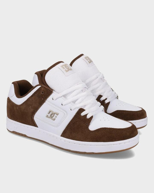 Image of Shoes. Product name - DC Shoes Mens Manteca 4 S Skate Shoes Brown/White in Brown/White colour by brand - DC Shoes