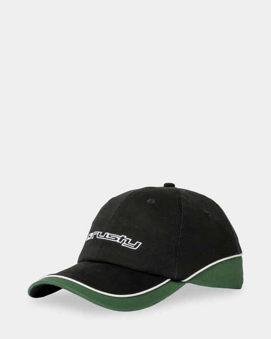 Image of Hats. Productname: rusty - Mens Double Dip Dad Cap - Black - in Black colour by brand - rusty