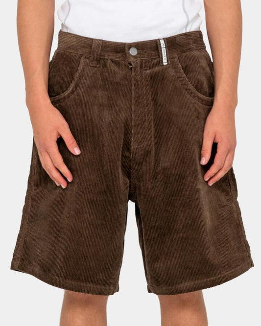 Image of Accessories. Productname: rusty - Mens Flip Daddy Baggy Cord 22" Walkshorts - Dark Choc - in Dark Choc colour by brand - rusty