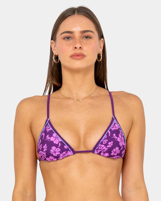 Image of Swimwear. Productname: rusty - Womens Carbina Sliding Tri Bikini Top - Grape - in Grape colour by brand - rusty