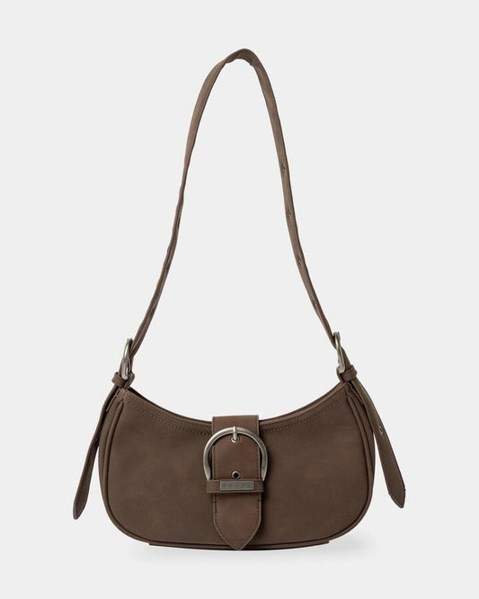Image of Bags. Productname: rusty - Rodeo Suede Shoulder Bag - Pinecone - in Pinecone colour by brand - rusty
