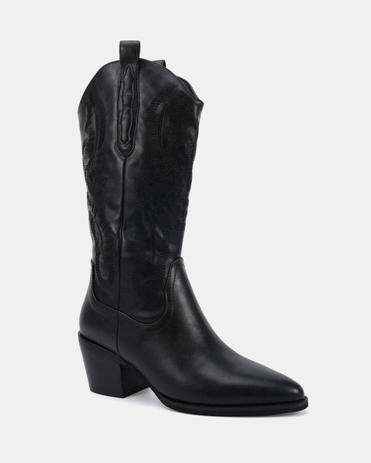 Image of Boots. Productname: Hallow: Black - Women's Boot Low-mid Heel in Black colour by brand - Novo