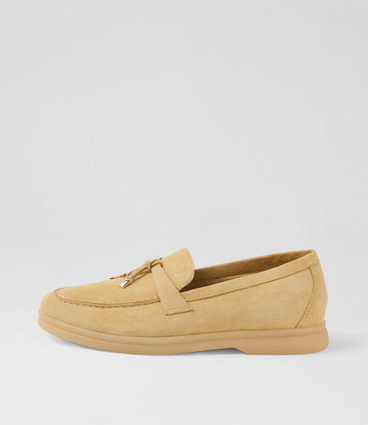 Image of Flats. Productname: Lydon Butter Suede Loafers in Butter colour by brand - MIDAS